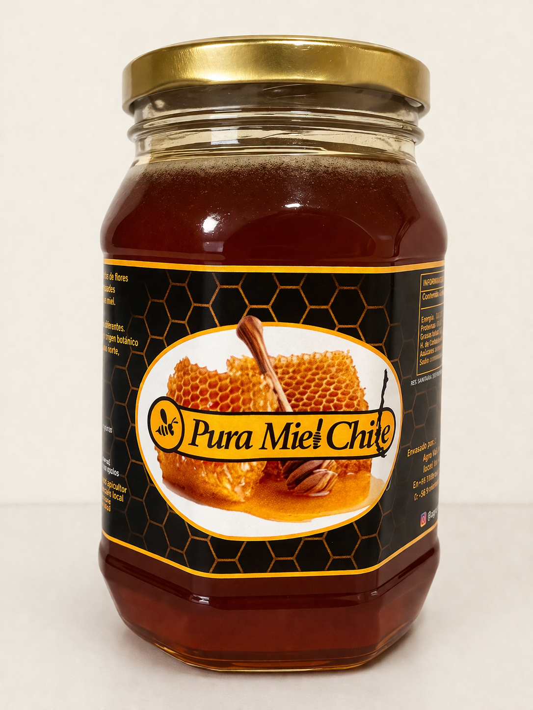 Frasco de Miel Pura Chile de 1 kg