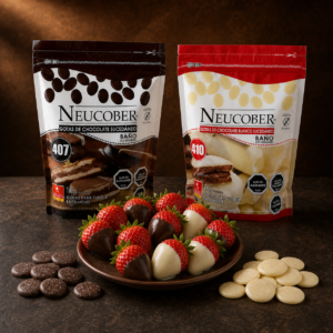 Neucober — Gotas de chocolate sucedáneo 1 kg